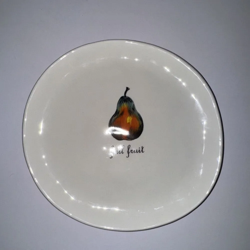 VINT SET OF 4 MAGENTA M STUDIOS FALL‎ SNACK/DESSERT PLATES~THANKSGIVING HARVEST